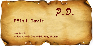 Pöltl Dávid névjegykártya